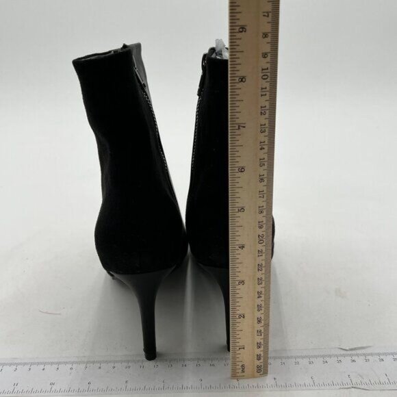 Womens Ankle Boots Pointed Toe Side Zipper Heeled Booties Party Dress Stiletto B - Picture 4 of 7